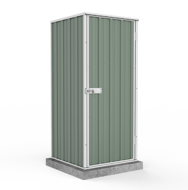 Absco 0.78mW x 0.78mD x 1.80mH Ezi Storage Garden Shed - Pale Eucalypt - Shed City